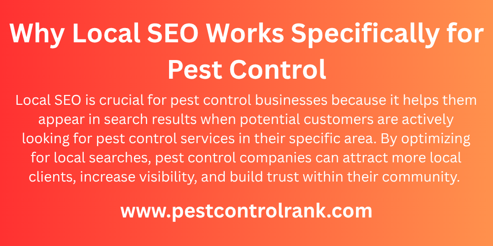 Why Local SEO Works Specifically for Pest Control