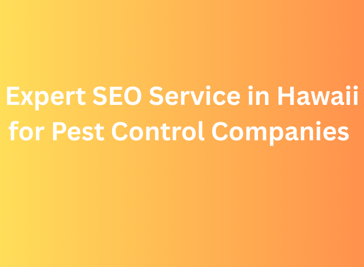 Expert SEO Service in Hawaii for Pest Control Companies