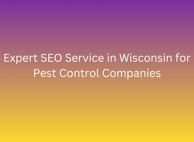 Expert SEO Service in Wisconsin for Pest Control Companies